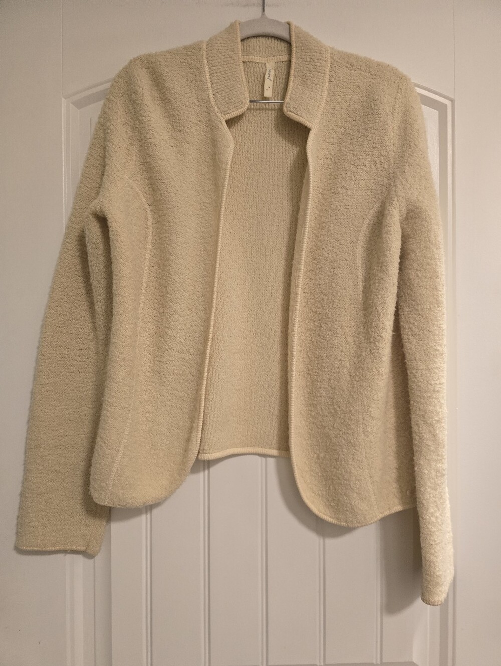 Easel Bouclé Cream Cardigan